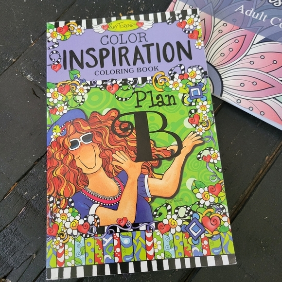 Lot Bundle of 4 Adult Coloring Books Mandala Inspiration Pattern Designs - Picture 3 of 5